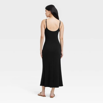 Women's Midi Shift Dress - A New Day™ Black 3 Women's Midi Shift Dress - A New Day™ Black