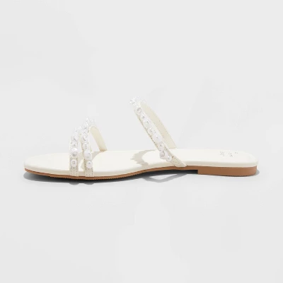 Women's Aida Strappy Sandals - A New Day™ Ivory 3 Women's Aida Strappy Sandals - A New Day™ Ivory