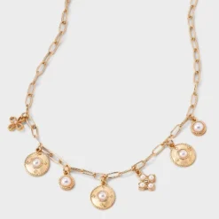Pearl Charm Necklace - A New Day™ Gold 9 Pearl Charm Necklace - A New Day™ Gold -A New Day™ GUEST c103df2d 4794 4306 bb89 f94bce866351
