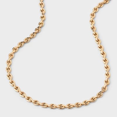 Linked Chain Necklace - A New Day™ Gold: Lobster Claw Clasp, Nickel-Free Metal, 16" Length, 3" Extended Length 6 Linked Chain Necklace - A New Day™ Gold: Lobster Claw Clasp, Nickel-Free Metal, 16" Length, 3" Extended Length - Image 4
