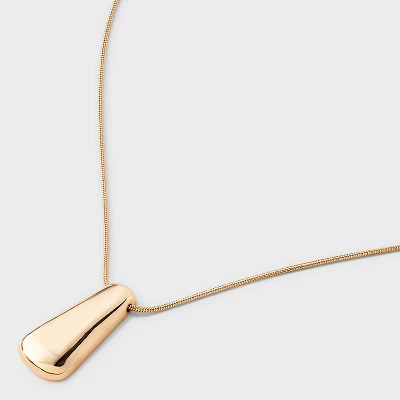 Rectangle Pendant Multi-Strand Necklace - A New Day™ Gold: Brass Cord With Lobster Claw Clasp, 20" Length, 3" Extender 5 Rectangle Pendant Multi-Strand Necklace - A New Day™ Gold: Brass Cord With Lobster Claw Clasp, 20" Length, 3" Extender - Image 3