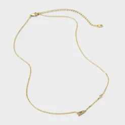 A New Day™ 39 14K Gold Dipped Cubic Zirconia Initial Necklace - A New Day™