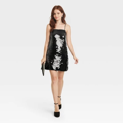 Women's Sleeveless Paillette Mini Party Shift Dress - A New Day™ 4 Women's Sleeveless Paillette Mini Party Shift Dress - A New Day™ - Image 2