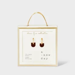 14K Gold Plated Cubic Zirconia Endless Hoop Earrings - A New Day™ Gold -A New Day™ GUEST c5c37825 43f2 4b2d 93ac 7b55fb265d14