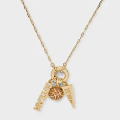 14K Gold Dipped Cubic Zirconia Basketball Charm Necklace - A New Day™ Gold 9 14K Gold Dipped Cubic Zirconia Basketball Charm Necklace - A New Day™ Gold -A New Day™ GUEST ca5f1b65 0217 46a3 b6cc 65ce98620190