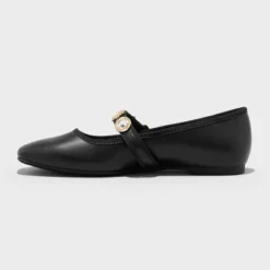 Women's Rebecca Embellished Strap Mary Jane Flats With Memory Foam Insole - A New Day™