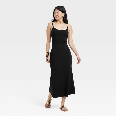 Women's Midi Shift Dress - A New Day™ Black 4 Women's Midi Shift Dress - A New Day™ Black - Image 2