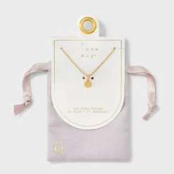 14K Gold Plated Round Initial Pendant Necklace - A New Day™ 31 14K Gold Plated Round Initial Pendant Necklace - A New Day™ -A New Day™ GUEST ce29daca 93b1 4d41 8271 6e46abe8a064