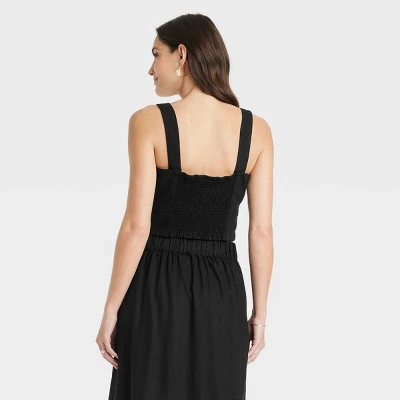 Women's Linen Slim Fit Tank Top - A New Day 3 Women's Linen Slim Fit Tank Top - A New Day