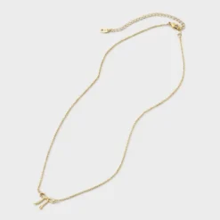 14K Gold-Plated Bow Necklace - A New Day™ Gold