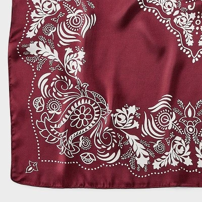 Baroque Printed Scarf - A New Day™ Maroon 4 Baroque Printed Scarf - A New Day™ Maroon - Image 2