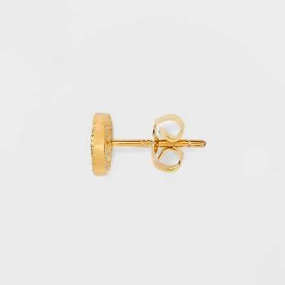 14K Gold Plated Cubic Zirconia Ball Pave Trio Stud Earring Set - A New Day™ Gold 3 14K Gold Plated Cubic Zirconia Ball Pave Trio Stud Earring Set - A New Day™ Gold