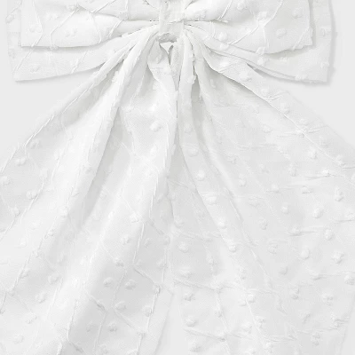 Swiss Dot Bow Hair Barrette - A New Day™ White: Polka Dot Classic Pattern, Recycled Polyester 3 Swiss Dot Bow Hair Barrette - A New Day™ White: Polka Dot Classic Pattern, Recycled Polyester