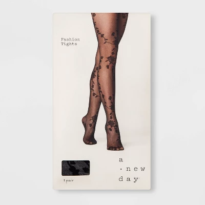 Women's Viney Floral Tights - A New Day™ 3 Women's Viney Floral Tights - A New Day™
