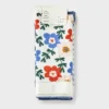 Women's Floral 3pk Crew Socks - A New Day™ Ivory/Blue/Gray 4-10: Tagless, Smooth Toe Seams -A New Day™ GUEST dc373fc5 ffb1 4a27 99e1 eb7c68cb78ee