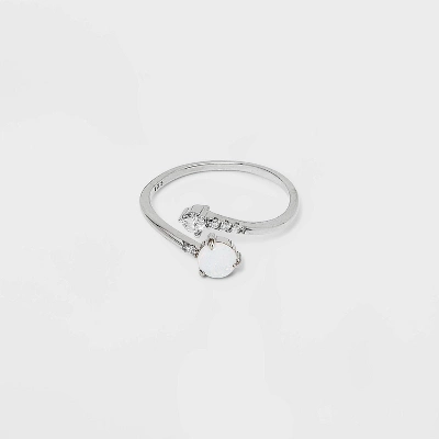 Sterling Silver Opal Band Ring - A New Day™ Silver 4 Sterling Silver Opal Band Ring - A New Day™ Silver - Image 2