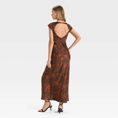 Women's Woven Open Back Maxi Dress - A New Day™ 3 Women's Woven Open Back Maxi Dress - A New Day™