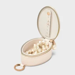 Fish With Pearls Travel Jewelry Organizer - A New Day™ Cream