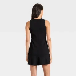Women's Seam Detail Ponte Knit Flounce Mini Dress - A New Day™