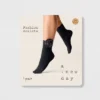 Women's Rose Applique Opaque Anklet Socks - A New Day™ Black 4-10: Nylon Spandex Knit, Banded Cuff, Floral Pattern -A New Day™ GUEST e12aaa29 3510 4188 b43c d78537243f63