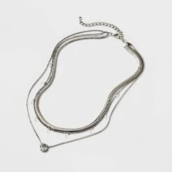 Stone Station And Pendant Multi-Strand Necklace Set 3pc - A New Day™ 9 Stone Station And Pendant Multi-Strand Necklace Set 3pc - A New Day™ -A New Day™ GUEST e2aafdb0 5bad 4975 962e 2772879c324e