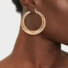 Thick Hoop Earrings - A New Day™ Gold: Nickel-Free Metal, Hinge Closure, 1.92" Diameter 2 Thick Hoop Earrings - A New Day™ Gold: Nickel-Free Metal, Hinge Closure, 1.92" Diameter -A New Day™ GUEST e2ce838d 76ce 4315 a922 45ce667ff92d