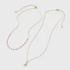 14K Gold Dipped Beaded Initial Necklace Set 2pc - A New Day™ Gold/Marron 1 14K Gold Dipped Beaded Initial Necklace Set 2pc - A New Day™ Gold/Marron -A New Day™ GUEST e32156b8 b474 4315 a574 4058d14a2d2f