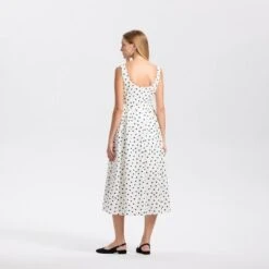 Women's Cap Sleeve Gathered Waist Midi A-Line Dress - A New Day™