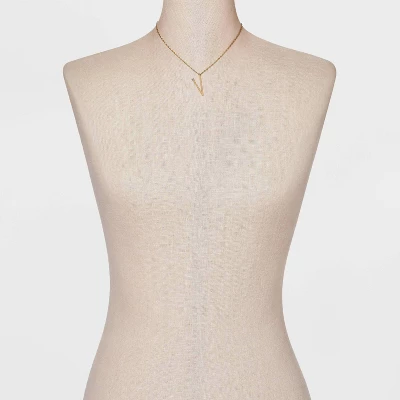 Gold Dipped Scattered Cubic Zirconia Initial Pendant Necklace - A New Day™ Gold 3 Gold Dipped Scattered Cubic Zirconia Initial Pendant Necklace - A New Day™ Gold