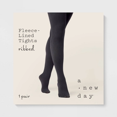 Women's Ribbed Fleece Lined Tights - A New Day™ 3 Women's Ribbed Fleece Lined Tights - A New Day™