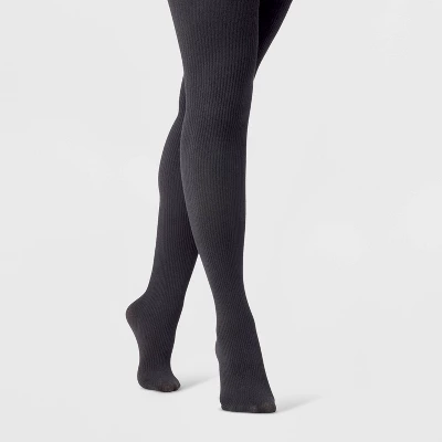 Women's Ribbed Fleece Lined Tights - A New Day™ 4 Women's Ribbed Fleece Lined Tights - A New Day™ - Image 2