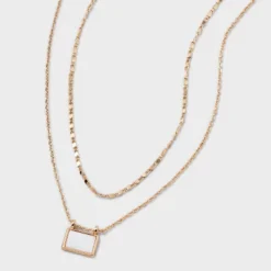 Gold Mop Rectangle 2 Row Necklace - A New Day™ Gold: Nickel-Free Metal, Lobster Claw Clasp, Multi-Strand Design, 16" Length 9 Gold Mop Rectangle 2 Row Necklace - A New Day™ Gold: Nickel-Free Metal, Lobster Claw Clasp, Multi-Strand Design, 16" Length -A New Day™ GUEST e62ce774 0578 4005 904d 76ac52f93443