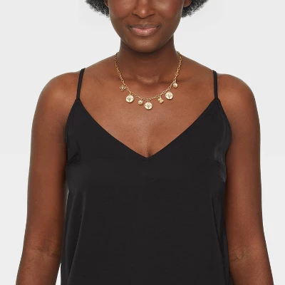 Pearl Charm Necklace - A New Day™ Gold 3 Pearl Charm Necklace - A New Day™ Gold