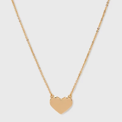 Heart Pendant Necklace - A New Day™ Gold: Nickel-Free Metal, Lobster Claw Clasp, 16" Length 6 Heart Pendant Necklace - A New Day™ Gold: Nickel-Free Metal, Lobster Claw Clasp, 16" Length - Image 4