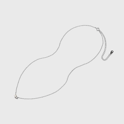 Sterling Silver Cubic Zirconia Pendant Necklace - A New Day™ Silver 4 Sterling Silver Cubic Zirconia Pendant Necklace - A New Day™ Silver - Image 2