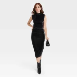 Women's Velour Side Ruched Drapery Bodycon Dress - A New Day™ -A New Day™ GUEST ed550d52 e2fd 4faf 8e56 9a36ae28dec8
