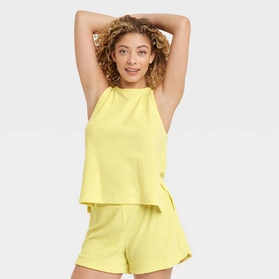 Women's Terry Tank Top - A New Day™ Yellow 5 Women's Terry Tank Top - A New Day™ Yellow - Image 3