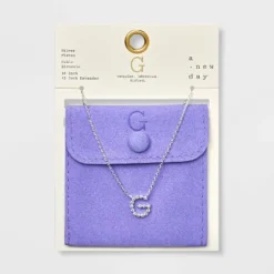 Silver Plated Cubic Zirconia Initial Pendant Necklace - A New Day™ Silver 31 Silver Plated Cubic Zirconia Initial Pendant Necklace - A New Day™ Silver -A New Day™ GUEST efd8961d 02c9 4644 a7c5 a4a339bbeb71