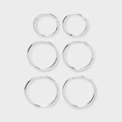 Endless Hoop Earring Set 3pc - A New Day™ Silver 7 Endless Hoop Earring Set 3pc - A New Day™ Silver -A New Day™ GUEST f217778b 2ac1 407b b77b ec17d761c741