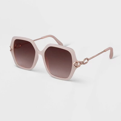 Women's Oversized Square Matte Sunglasses - A New Day™ Ivory 3 Women's Oversized Square Matte Sunglasses - A New Day™ Ivory