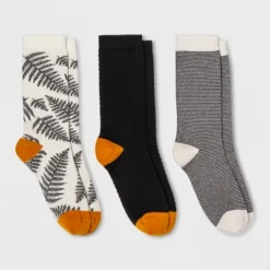 Women's Fern 3pk Crew Socks - A New Day™ Black 4-10: Botanical Pattern, Lightweight Knit, No Cuff 5 Women's Fern 3pk Crew Socks - A New Day™ Black 4-10: Botanical Pattern, Lightweight Knit, No Cuff -A New Day™ GUEST f87c9f00 3b0e 42a8 9441 589612607f50