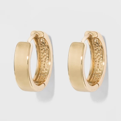 Medium Huggie Hoop Earrings - A New Day™ Gold: Clip-In Clasp, Brass, Nickel-Free, 0.59" Diameter, Single Pair 5 Medium Huggie Hoop Earrings - A New Day™ Gold: Clip-In Clasp, Brass, Nickel-Free, 0.59" Diameter, Single Pair - Image 3