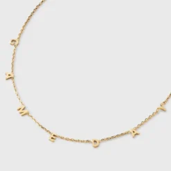 14K Gold Dipped "Game Day" Initial Station Necklace - A New Day™ Gold -A New Day™ GUEST f9574eb7 169f 4843 bc8b 3a92396e7676