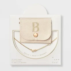 14K Gold Dipped Cubic Zirconia Initial Necklace - A New Day™ -A New Day™ GUEST fb14de9c aa59 4e36 8681 50a9a374ca54