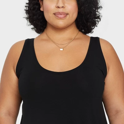 Gold Mop Rectangle 2 Row Necklace - A New Day™ Gold: Nickel-Free Metal, Lobster Claw Clasp, Multi-Strand Design, 16" Length 3 Gold Mop Rectangle 2 Row Necklace - A New Day™ Gold: Nickel-Free Metal, Lobster Claw Clasp, Multi-Strand Design, 16" Length