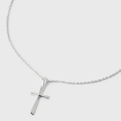 Sterling Silver Solid Cross Necklace - A New Day™ Silver: 16" Pendant With Spring Ring Clasp 7 Sterling Silver Solid Cross Necklace - A New Day™ Silver: 16" Pendant With Spring Ring Clasp -A New Day™ GUEST fe43be00 b510 421e a9c5 b3e422d5a416