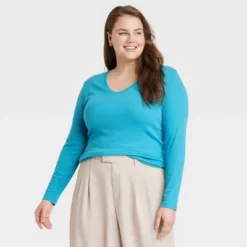 Women's Long Sleeve V-Neck T-Shirt - A New Day™ -A New Day™ GUEST ff3b572d a61d 4fc6 bdbf 527dfda554c0