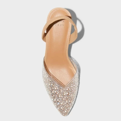 Women's Isabel Embellished Slingback Kitten Heels - A New Day™ Clear 4 Women's Isabel Embellished Slingback Kitten Heels - A New Day™ Clear - Image 2