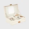 Two Drawer Organizer Jewelry Box - A New Day™ Cream: Polyurethane Storage With Divided Tray, Mirror, Rectangle Shape -A New Day™ GUEST ff9af206 2319 45fb a8e8 30286335bab4